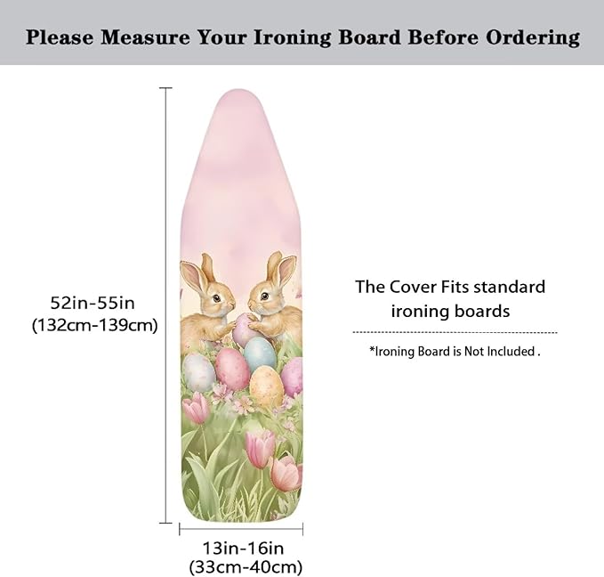 Cute Bunny Ironing Board Cover Standard Size Tulip Ironing Board Pad Ironing