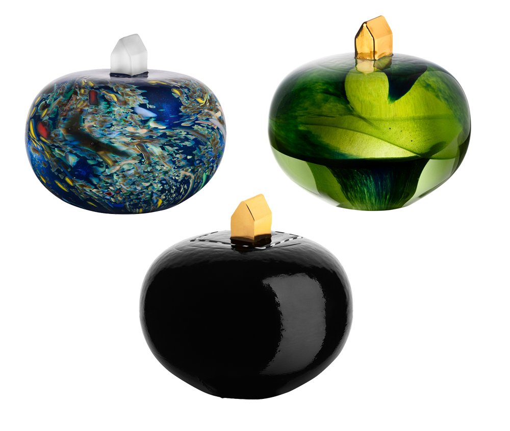 Kosta Boda Earth My Universe Crystal Sculpture, Blue