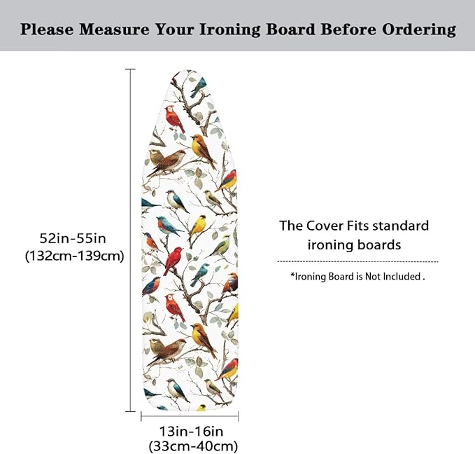 Hummingbirds Ironing Board Covers Standard Stylish Washable Ironing Board