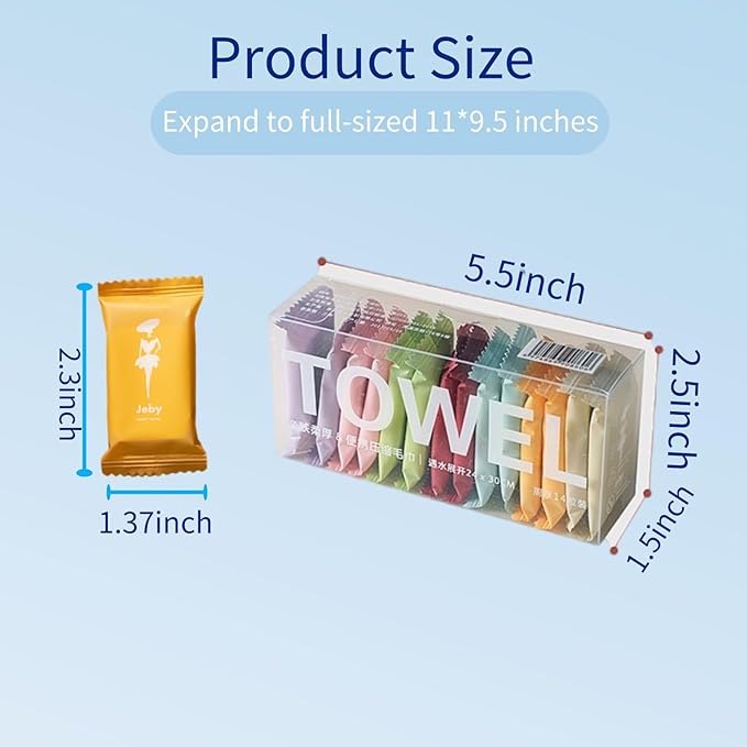 Disposable Compressed Towels, Portable Compressed Towel Tablets, Thicker Super