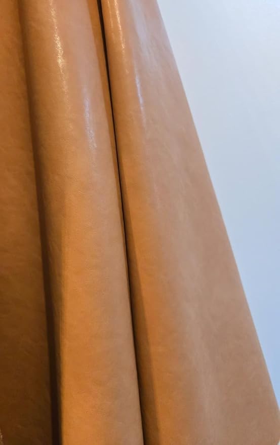 Camel Soft Faux Leather Fabric PU Leather by The Yard Synthetic Pleather 0.9 mm