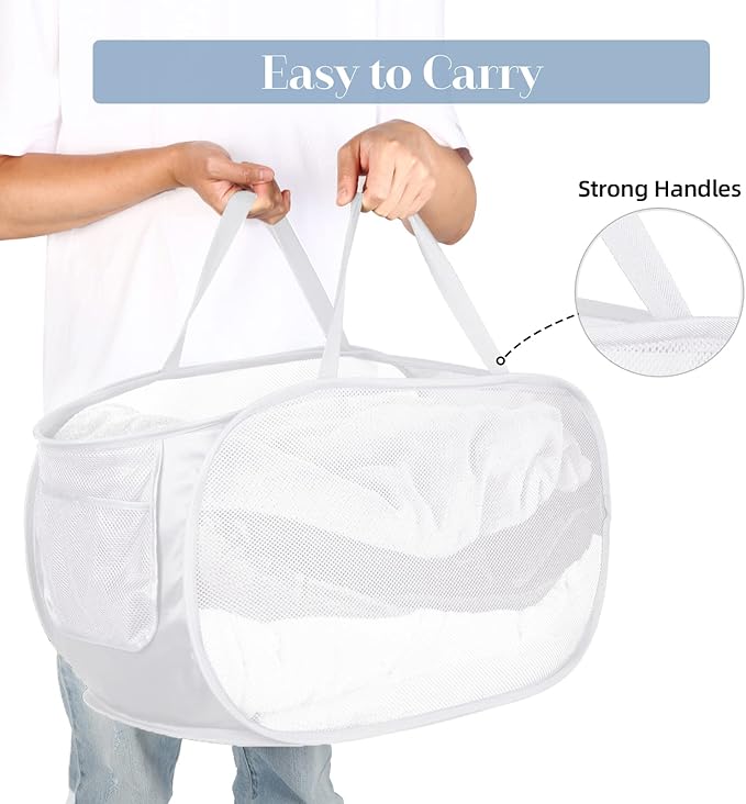 4 Pack Collapsible Laundry Baskets, Foldable Laundry Basket