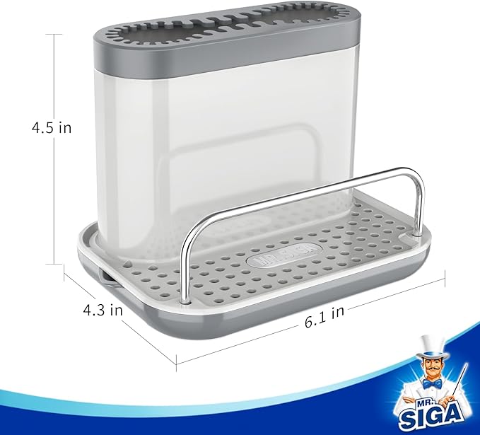 MR.SIGA Sink Caddy, Kitchen Sink Organizer Sponge Brush Holder