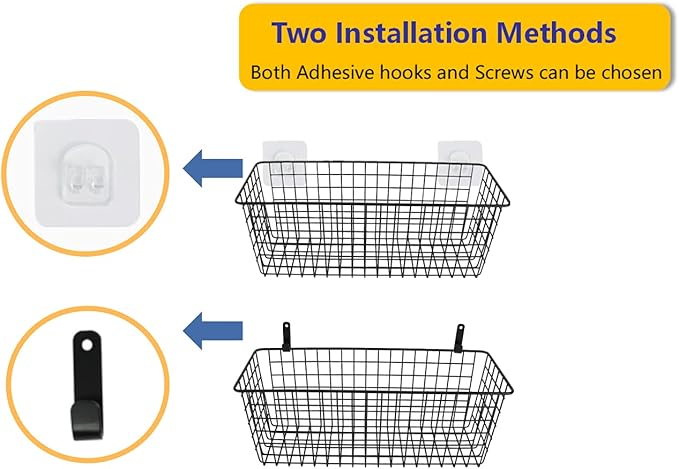 Joben Oligey 3 Set Hanging Wall Baskets, Wire Basket