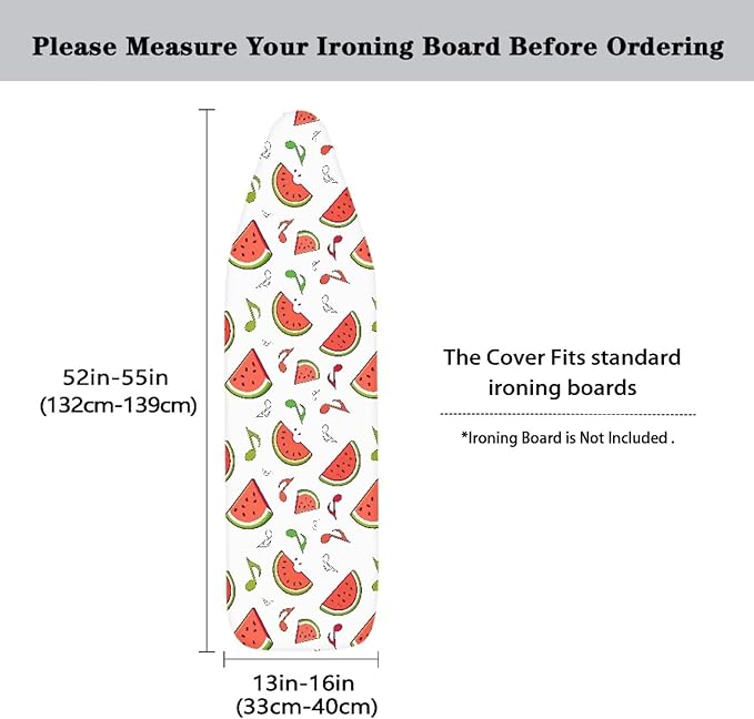 Watermelon Ironing Board Cover 54x15 inches, Music Note Standard Ironing Board