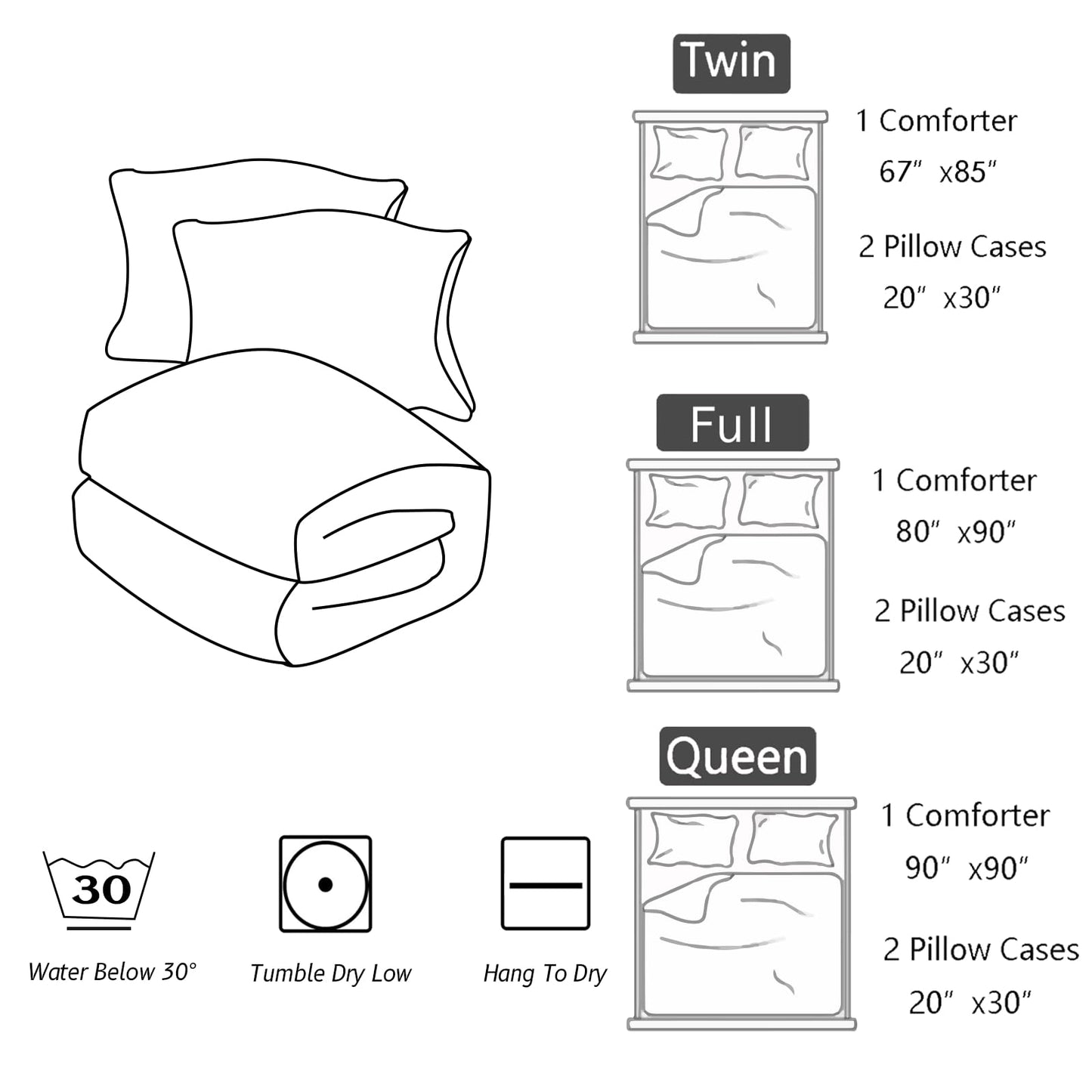 Nttopship Cute Cat Kids Comforter Set Twin Size 3pcs Black in Dark 3D Digital Animals Printed Pattern Comforter Set for Kids Boys Girls Adults Animal Print Room Decor with 2 Pillowcases