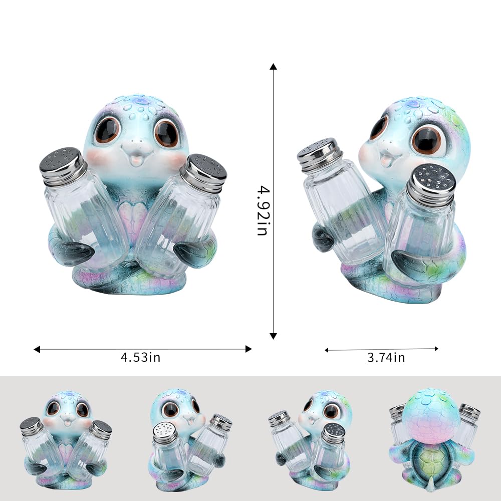 SUYNYBHF Cute Sea Turtle With Salt and Pepper Shaker Figurines Kitchen Decor Statue Suitable for Beach Bars or Coastal Kitchen Decor Table Decor By Home Gifts For Mom