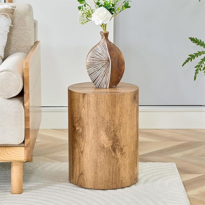 Round Side Table, End Table Living Room Table, Sofa Couch Bedside Table