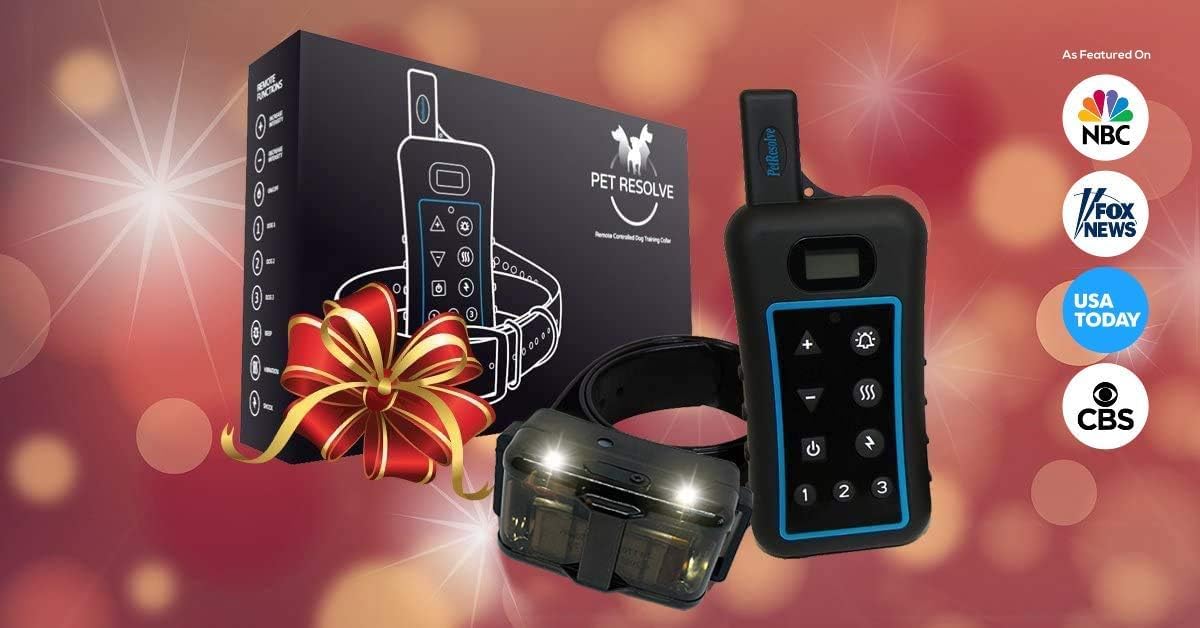 Dog Training Collar with Remote - 3960Ft, Hunting Standard, Removable Shock, LED Light, Vibrate, Anti Bark, Beep Mode, Rechargeable Waterproof E Collar for All Dogs Over 15lbs
