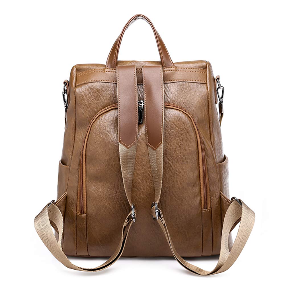 Estwell Women Anti-theft Backpack Handbag Ladies Rucksack Fashion PU Leather Shoulder Bag Waterproof Travel Daypack Casual School Bag