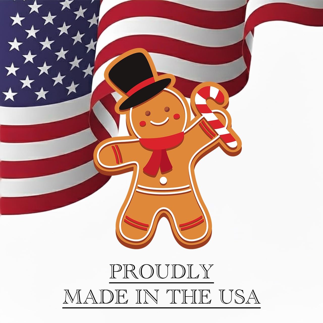 Christmas Gingerbread Man Ginger Bread Classic Yard Sign for Home Decor and Lawn Decoration With Stakes, Green Merry Christmas Sign Tree Top Hat