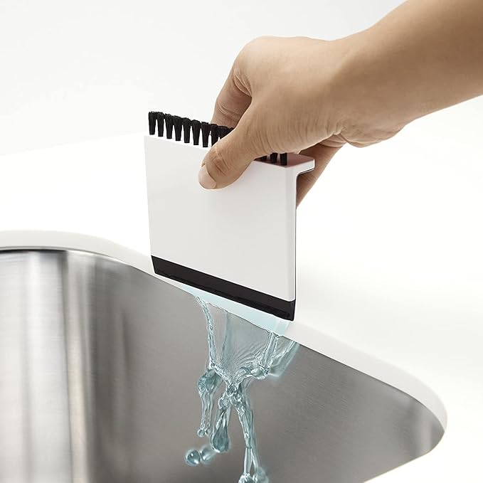 Kohler K-6379-0 Kitchen Sink Squeegee and Countertop Brush, Cleans Wet and Dry