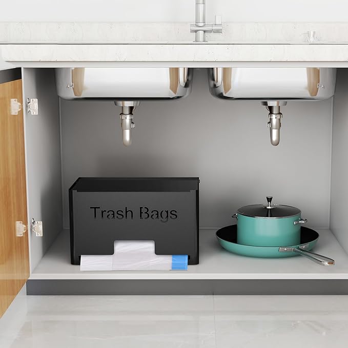 Large Trash Bag Holder Dispenser, Metal Garbage Bag Dispenser Roll Holder