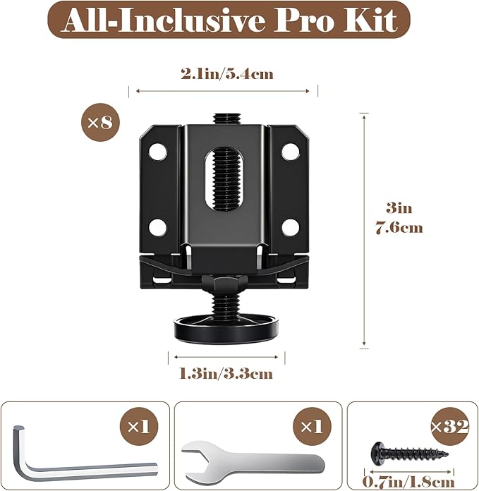Heavy Duty Leveling Feet, 8 Pack Adjustable Furniture Levelers