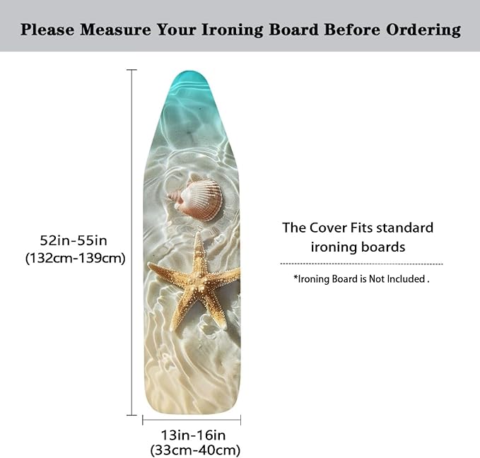 Starfish Sea Extra Wide Ironing Board Cover