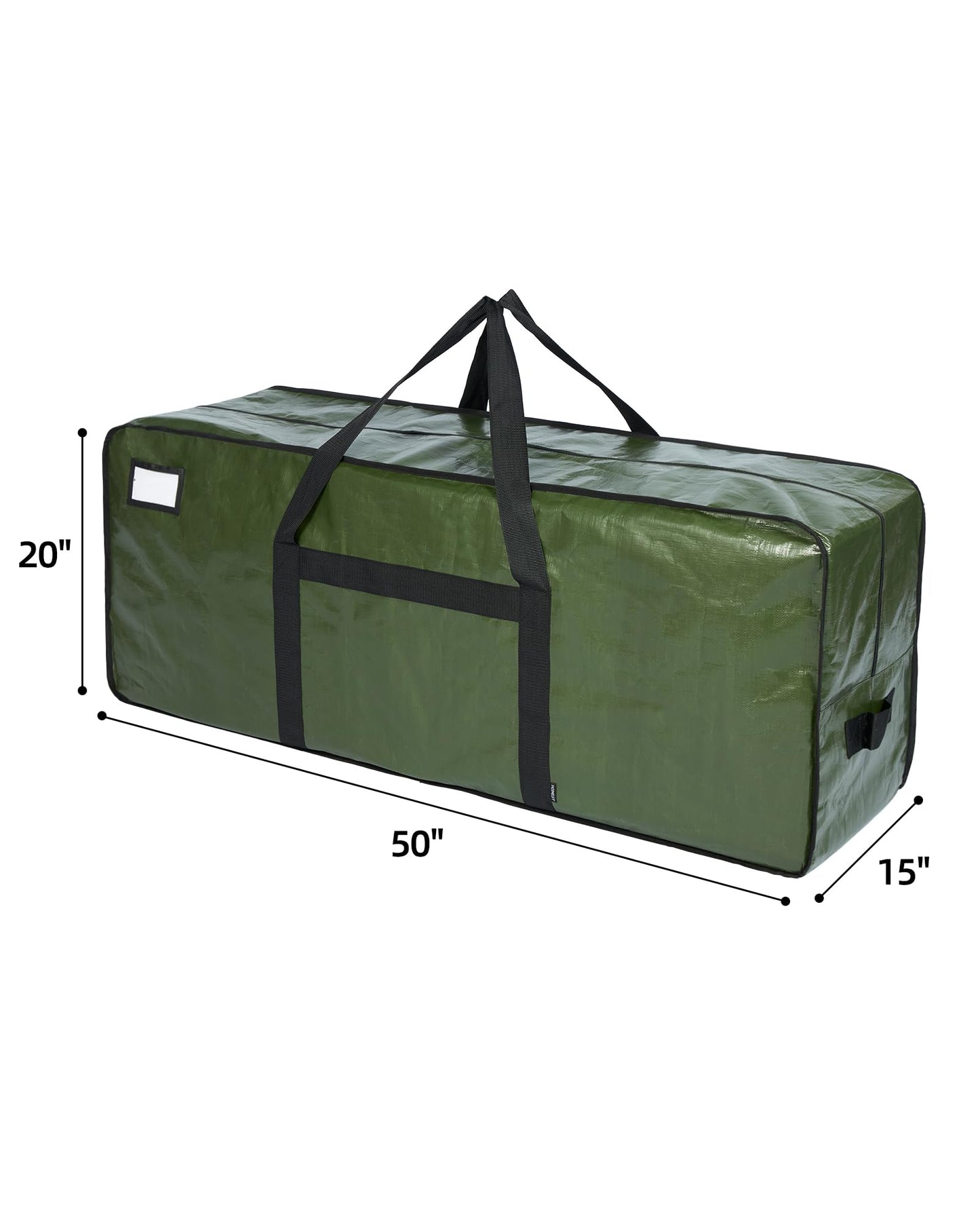 HOMEST Christmas Tree Storage Bag, Fits for 4.5-7ft Xmas Artificials, Zippered Bag with Reinforced Carrying Handles, Green (Bag Only)