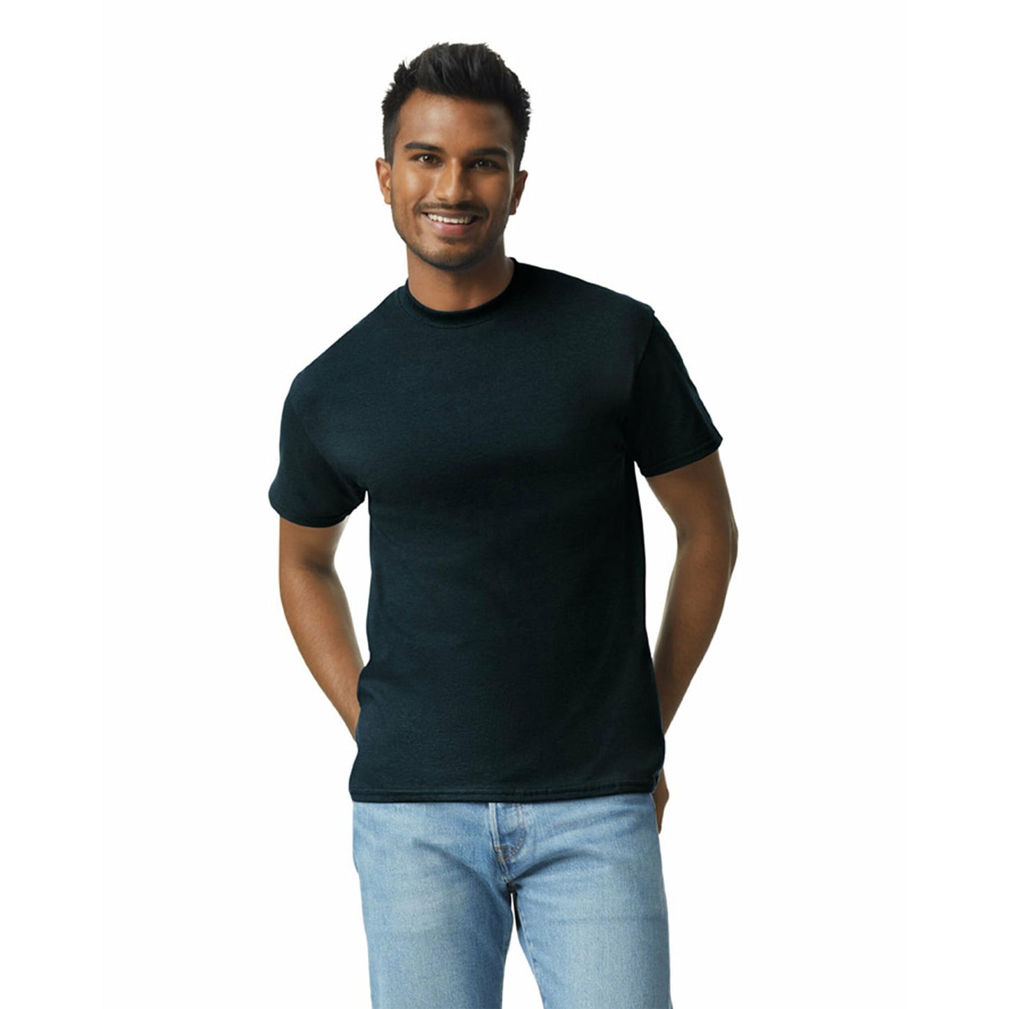 Gildan Adult Ultra Cotton T-Shirt, Style G2000, Multipack, Black (2-Pack), Medium