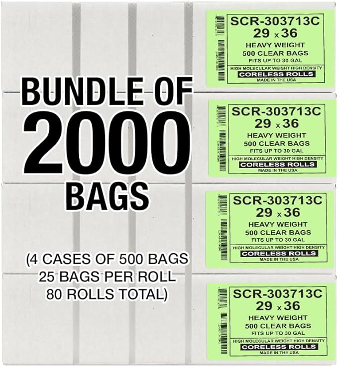 Aluf Plastics 20-30 Gallon Trash Bags Source Reduction Series Value High