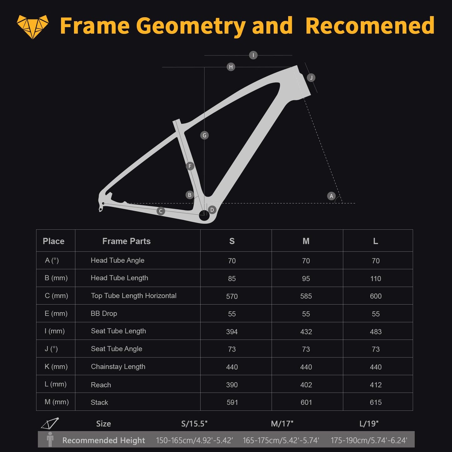 TRIFOX Carbon Fiber Mountain Bike with Shimano M6100 Deore Groupset 12-Speed,Carbon Fiber Frame,Hydraulic Fork 130mm Travel,29er Mountain Bike for Adult 17/19 inch (Obsidian Yellow, 29er * 19 inch)