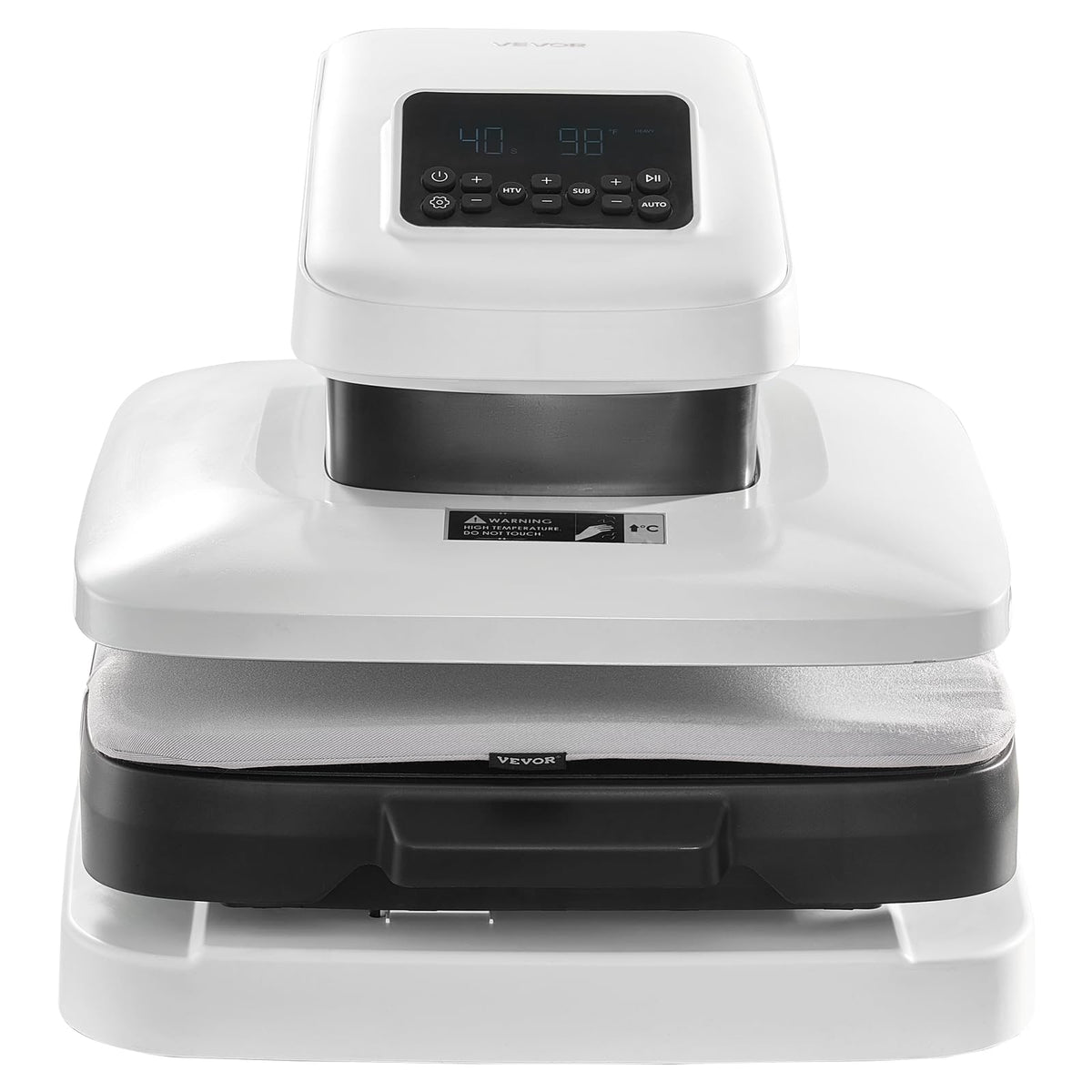 VEVOR Auto Heat Press Machine, 15 x 15 inch, T-Shirt Press Machine with Auto Release and Adjustable Pressure, Digital Display, Rapid Heating, for Sublimation, Vinyl, Heat Transfer Projects, White