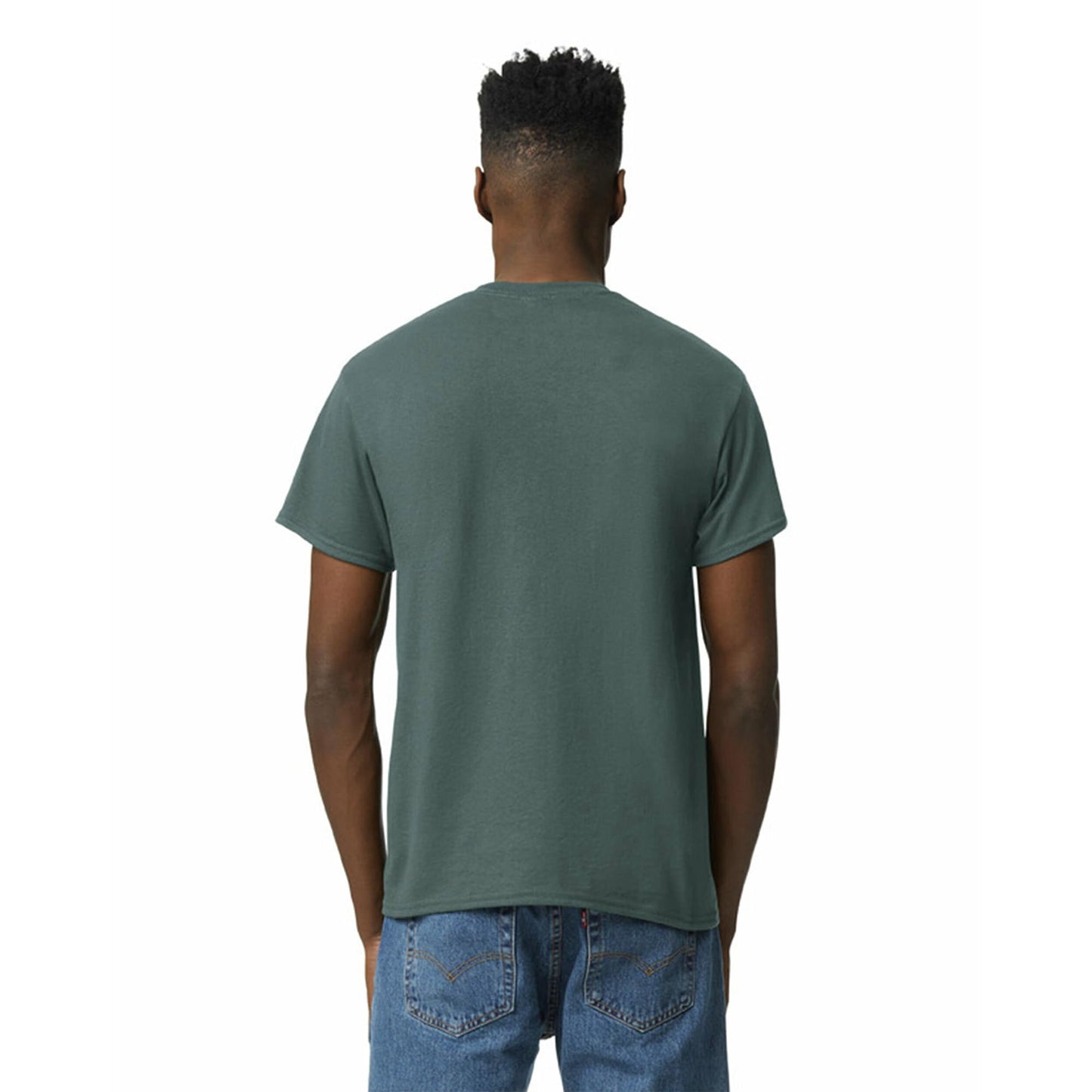 Gildan Unisex Adult Dryblend T-shirt, Style G8000, Multipack Shirt, Dark Heather (2-pack), Large US