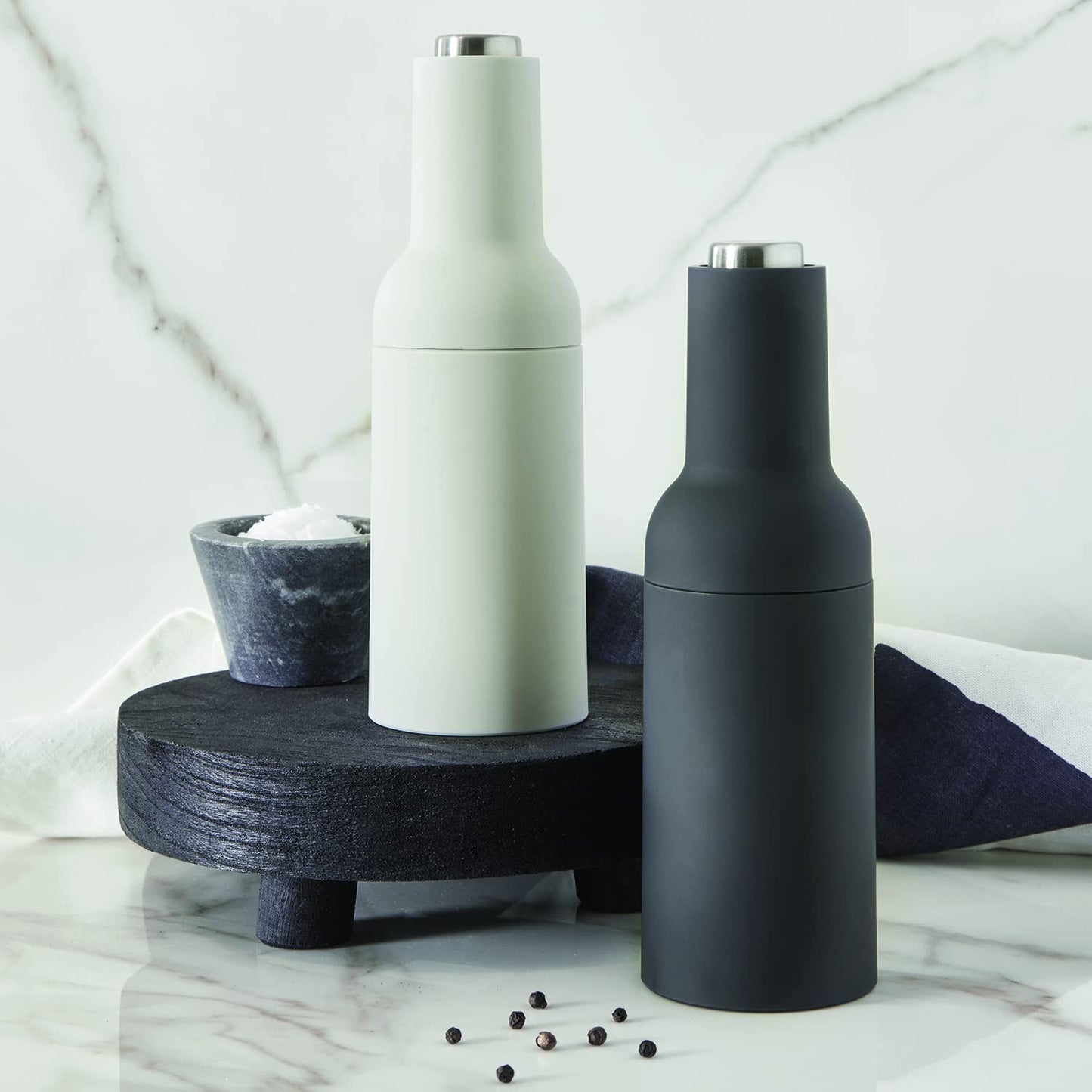 Santa Barbara Design Studio Salt + Pepper Electric Grinder, 8.75-Inches High, Matte Stone