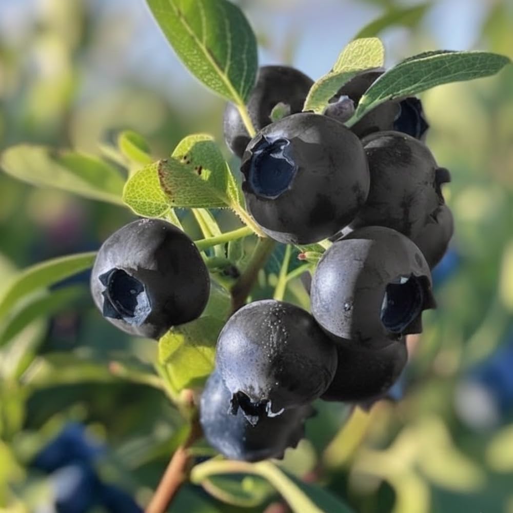 2 Black Huckleberry Bushes Live Plants, Well Rooted Huckleberries Fruits, 4'' Pot, Indoor Outdoor Growing
