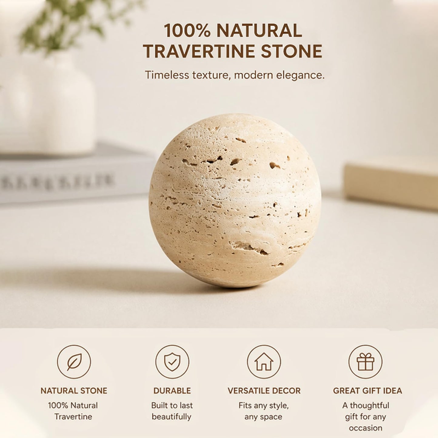Limestone Balls, Natural Stone Balls, Natural Home Decor, Decorative Balls, Sustainable Bookshelf and Coffee Table Decorations