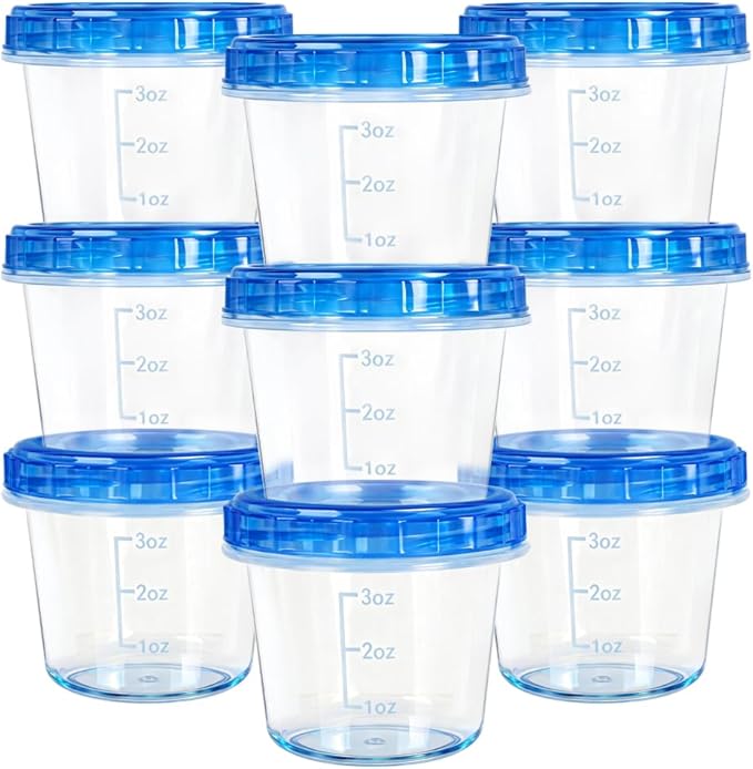 12 Pack 4oz Small Freezer Storage Containers