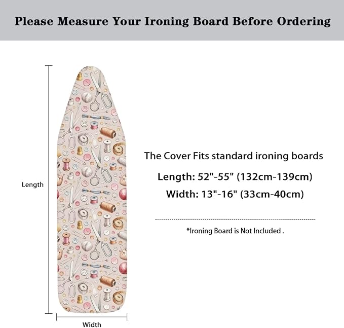 Ironing Board Covers Standard Size Cute Sewing Machine Pattern Ironing Board