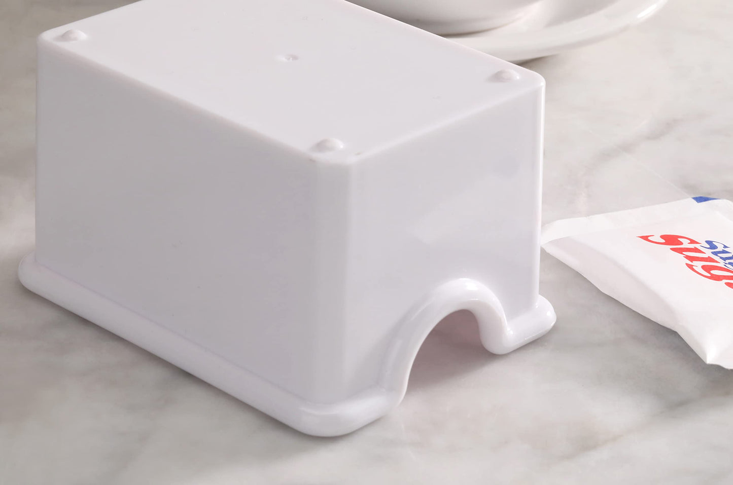 New Star Foodservice Restaurant Grade Plastic Sugar Packet Holder, White, Set of 12