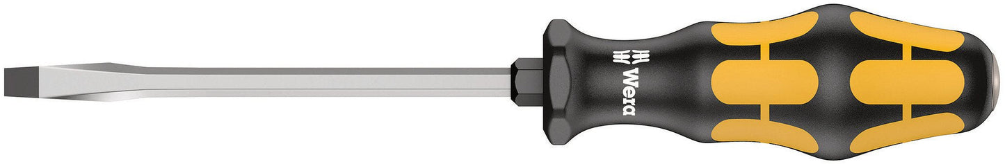 Wera 932 A Kraftform Chiseldriver screwdriver, Slotted 1.2 x 7 x 125 mm, 05018266001, Black