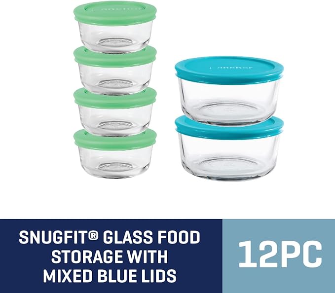 Anchor Hocking 12 Piece Glass Storage Containers