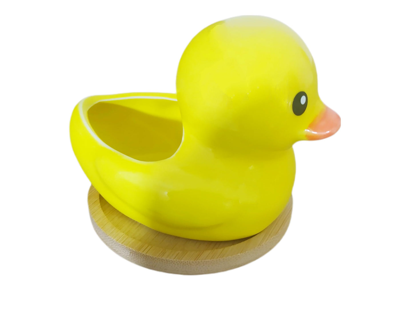 SJBAG Cute Indoor Cartoon Animal Duck Shaped Ceramic Succulent Cactus Flower Plant Pots Planter with Drainage Hole - Plant Not Included (Small)
