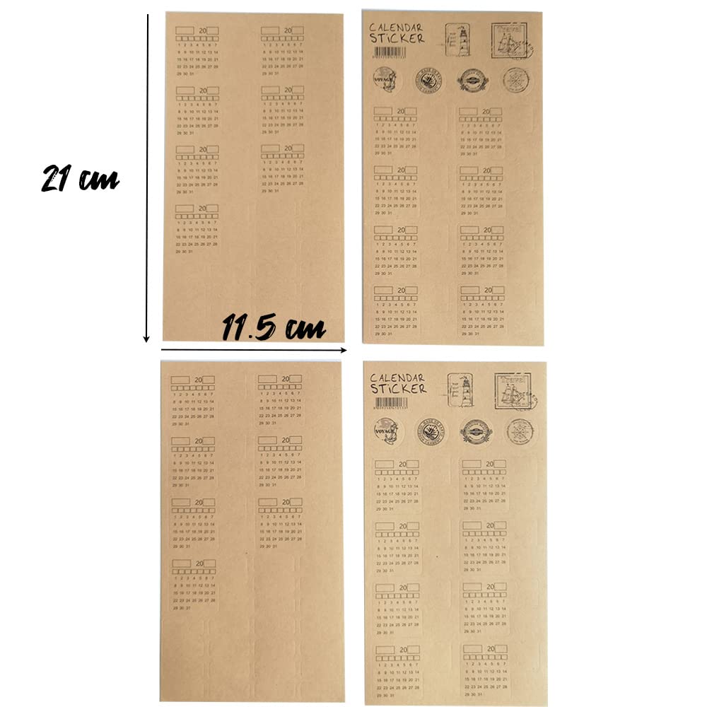 30 Pcs Calendar Stickers for Planners Self Adhesive Index Tabs Monthly Index Dividers Bullet Journal/Planners/Agenda