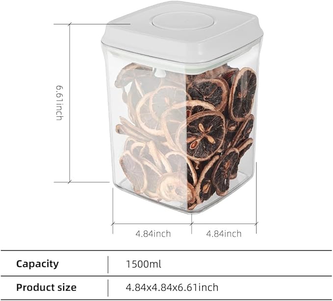 Ankou Food Airtight Containers 1.5 Qt Pop Up Food Formula Container