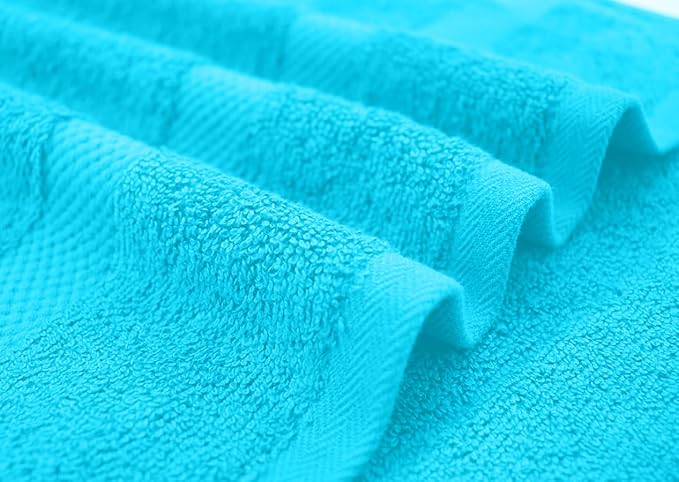 DAN RIVER Bath Towels Set of 4, 27 x 54 Inches, 100% Cotton, Larger & Lighter