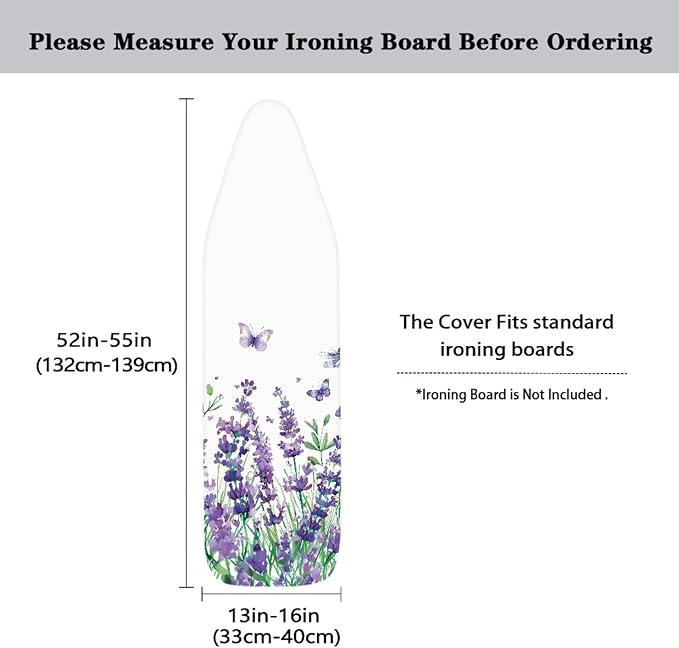Flower Ironing Board Cover and Pad Standard Size Sea Butterfly Iron Table