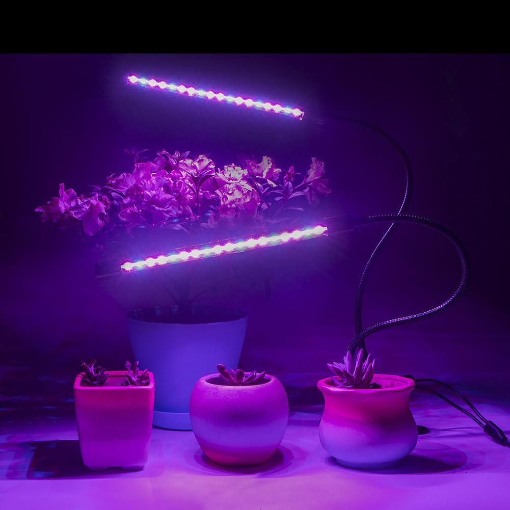 SupreTop Clip On Grow Light for Indoor Plants,Full Spectrum Led Plant Grow Lights with Auto-Timer, Plant Growing Lamp for Seed Starting,Houseplants, Bonsai, Pot Plant (1-Lamp)