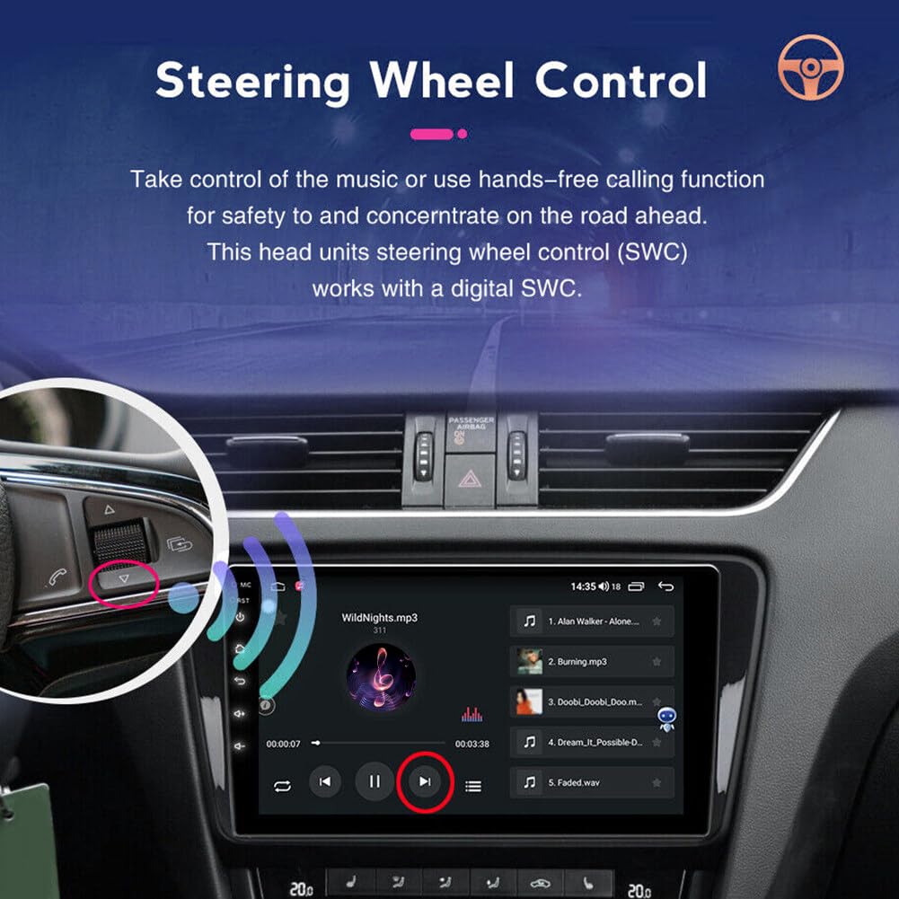 Slakerbe Android 14 Double Din Car Stereo Radio for Chevy Silverado C/K Pickup 2003-2006,7" Car Radio w/Wireless Carplay Android Auto GPS WiFi Bluetooth RDS DSP SWC Mic Backup Camera