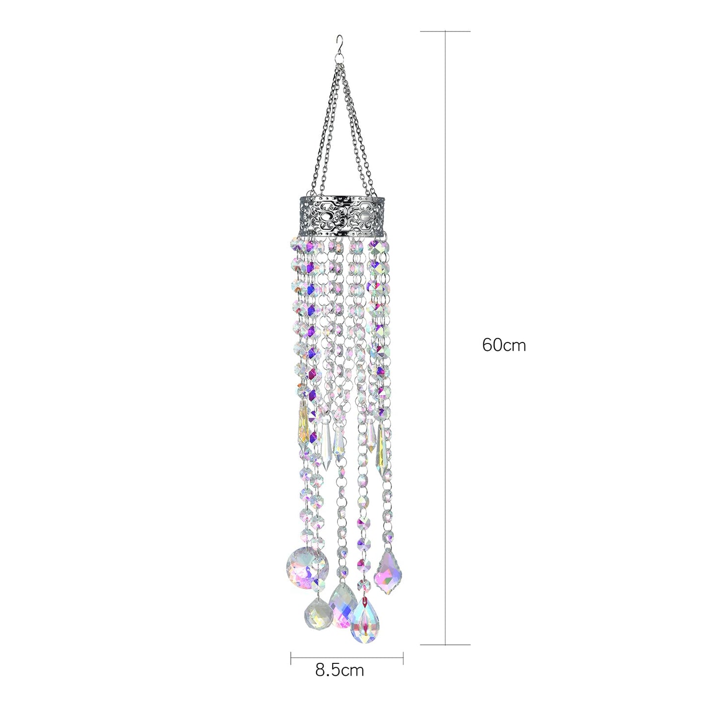 Brezalysia Crystal Chandelier Suncatchers for Indoor Windows Hanging Sparkly Decorations with Prism Beads Sun Catcher Rainbow Maker Home Decor