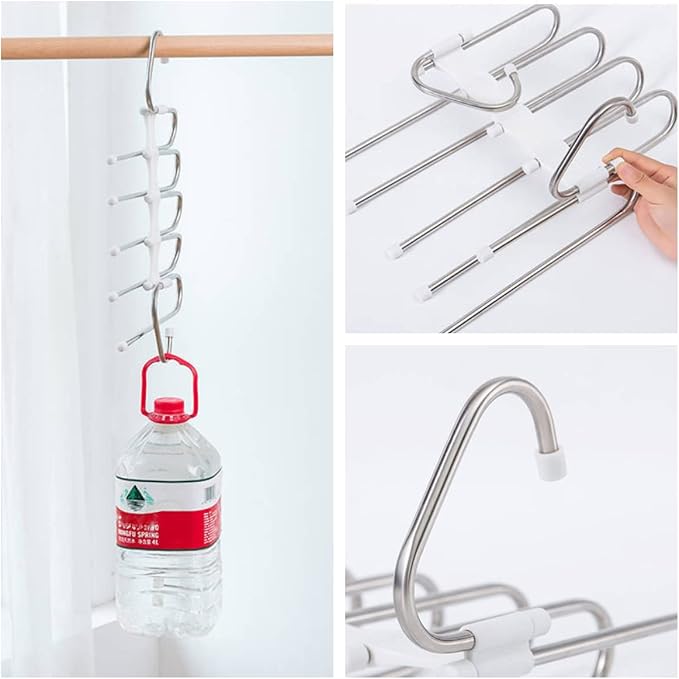 Kalimdor Pants Hangers 2 Pack Space Saving Metal Closet Organizer, Clothes