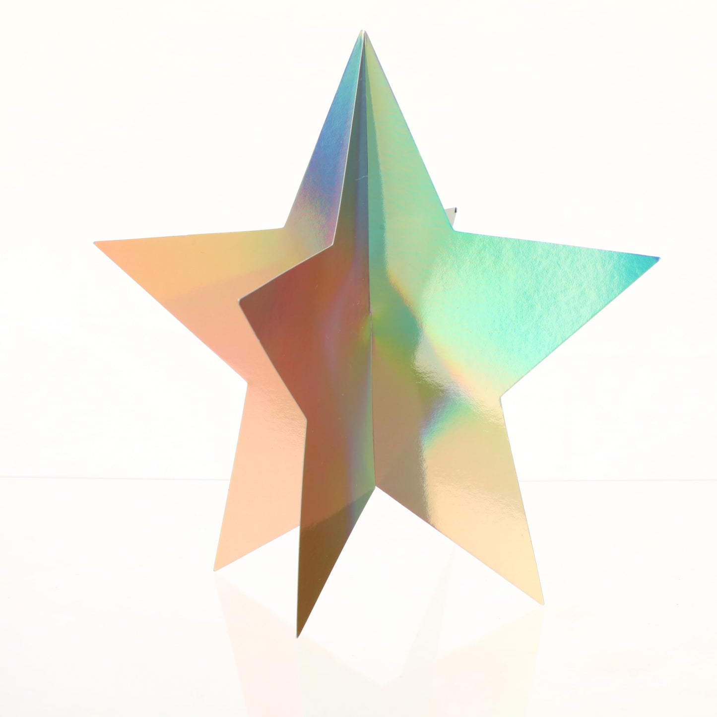Sinload 45 Pcs 3D Glitter Iridescent Star Decorations 3 Sizes Holographic Star Standing Hanging Centerpieces for Back to School Disco Karaoke Music Wedding Mermaid Birthday Starry Movie Night Party