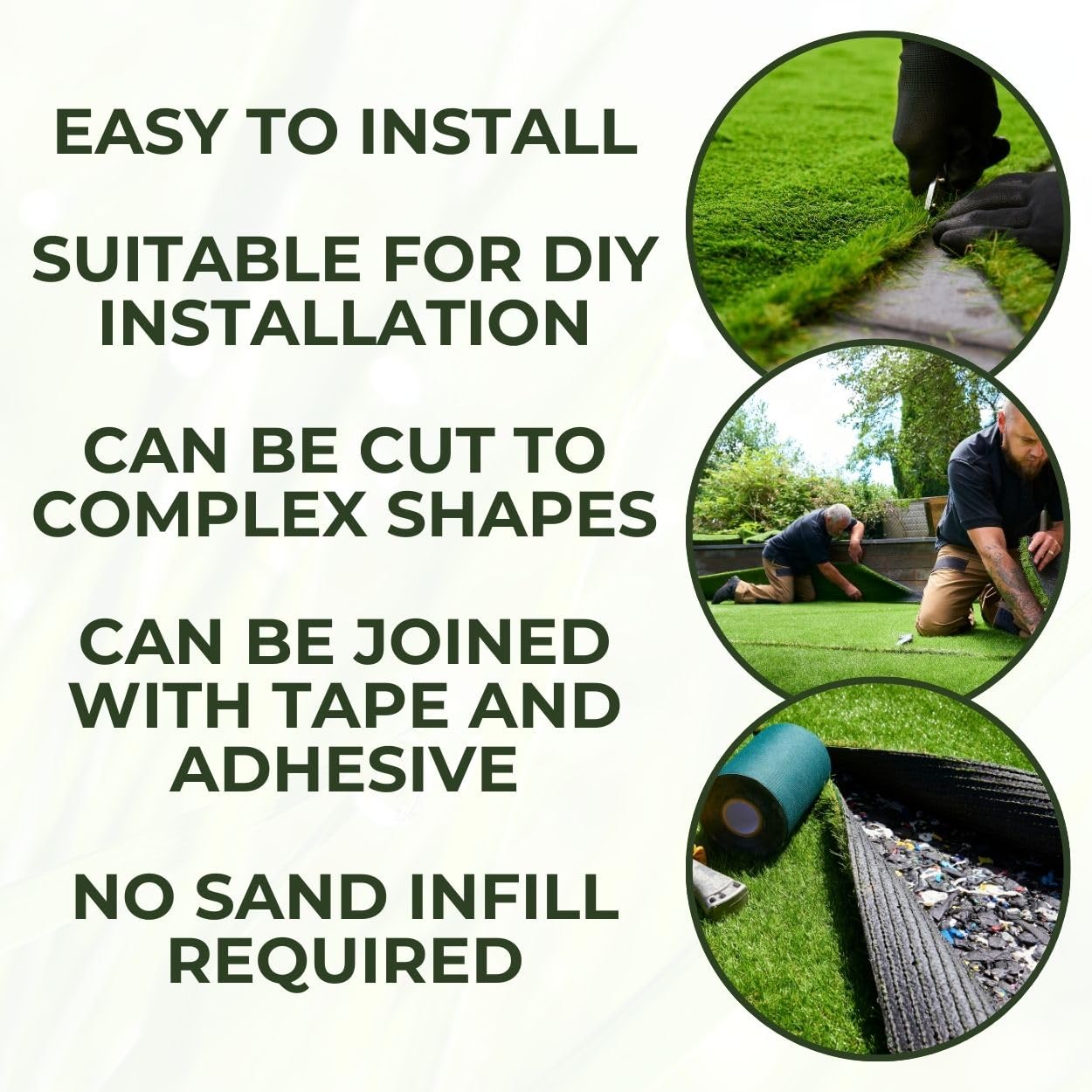 35mm Artificial Grass Natural and Realistic Looking Fake Lawn Astro Turf 1m, 1.5m, 2m, 3m & 4m Widths | 1m x 3m