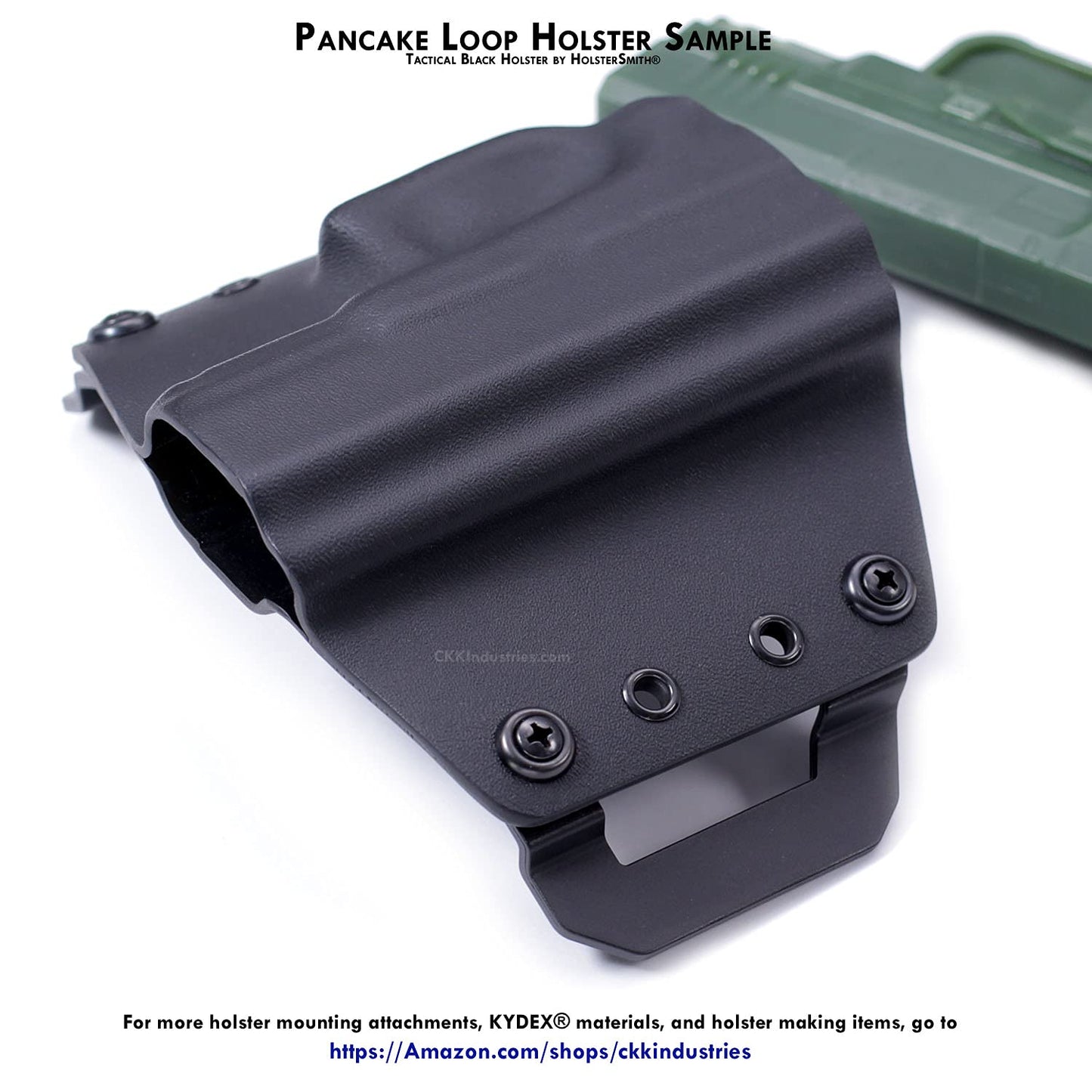 Holster Belt Loops - Pancake Design - Unbranded - (Fits 1.50 inch Belts) - (1 Pair) - for Holster Making & Hobby