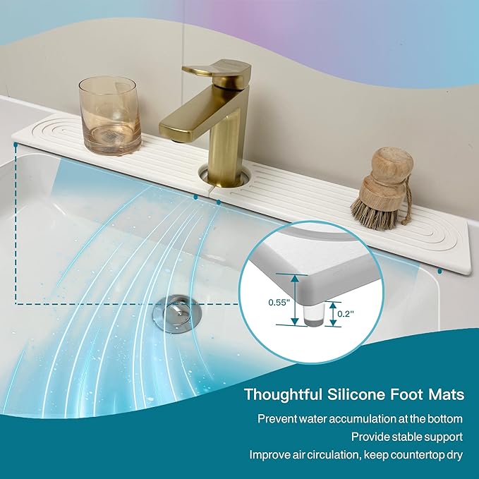Faucet Mat for Kitchen Sink, Stone Drying Mat for Kitchen Counter, Stone Mat