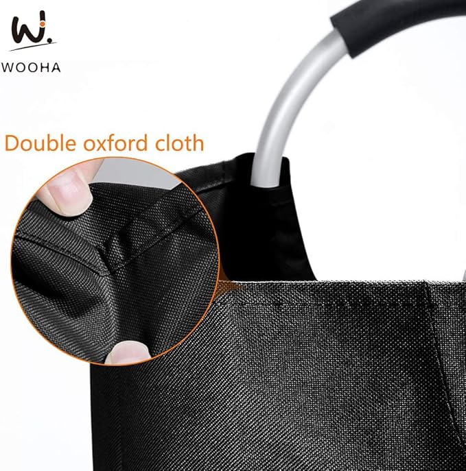 WOOHA 95L Large laundry baskets, Tall Clothes Baskets Folding Washing Bin