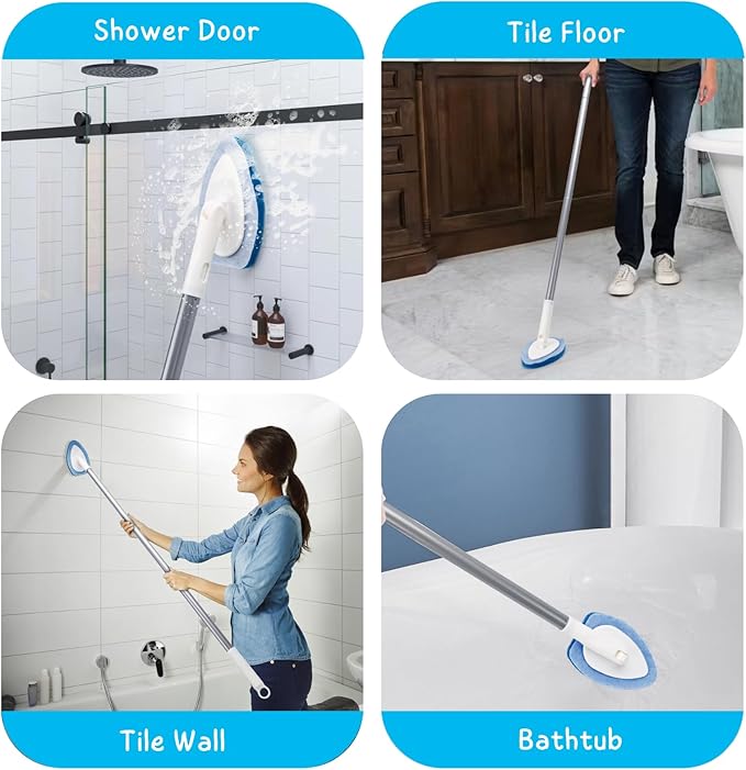 Shower Scrubber, Bathroom Tub and Tile Cleaner Brush
