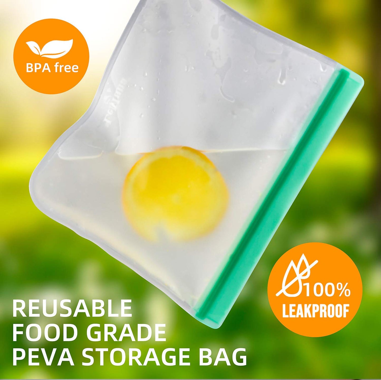 12 Pack Reusable Food Storage Bags - BPA-Free, Leakproof Food Bags - Includes 4 Gallon, 4 Sandwich, and 4 Snack Bags - Ideal Solution for Safe and Convenient Freezer Storage.