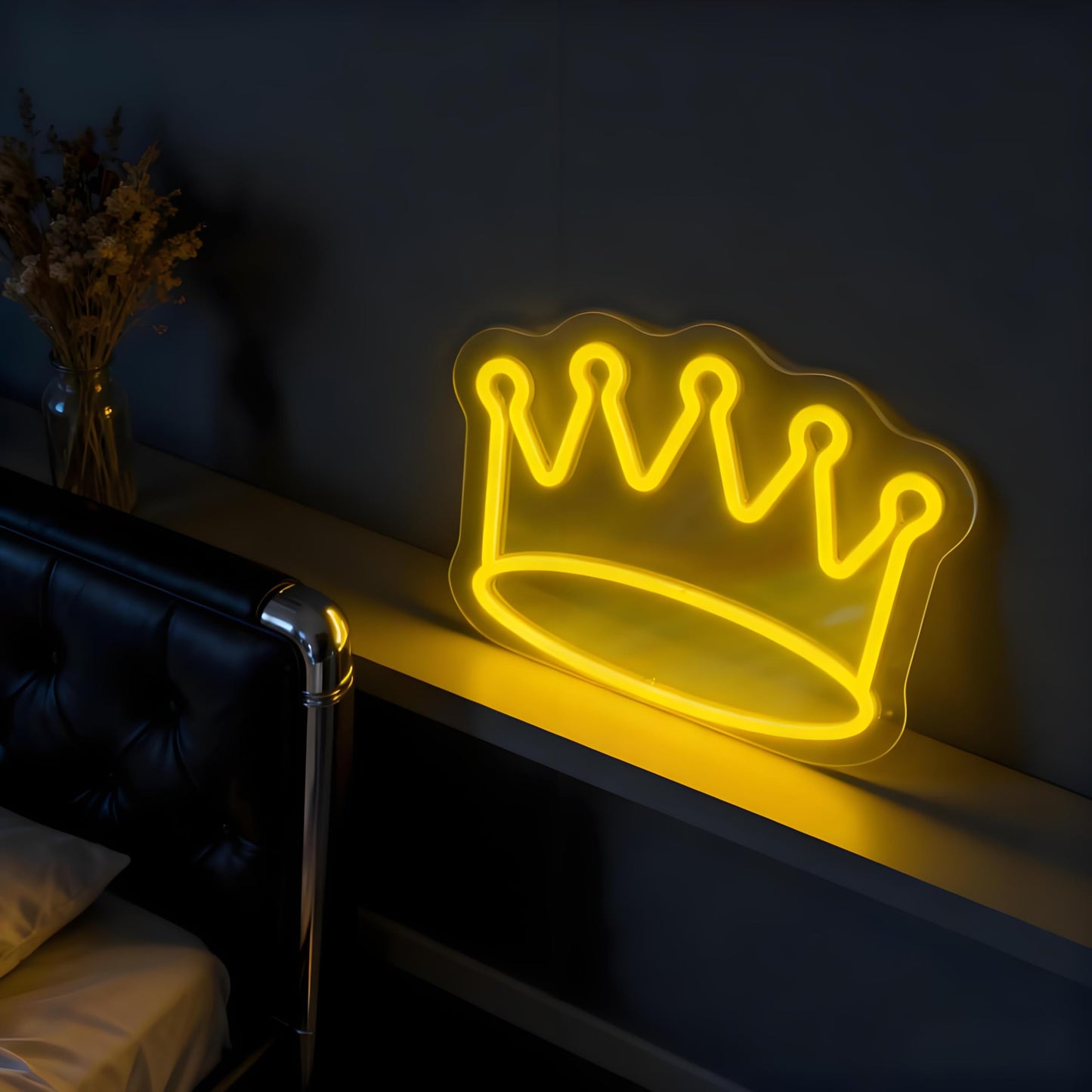 Neonawall Crown Neon Sign for Wall Decor Royal Light Up Business Led Sign Birthday Party Gift Led Decorative Night Signs Room Decorations Christmas Party Gift for Friend Family Girls Boys Home Bedroom